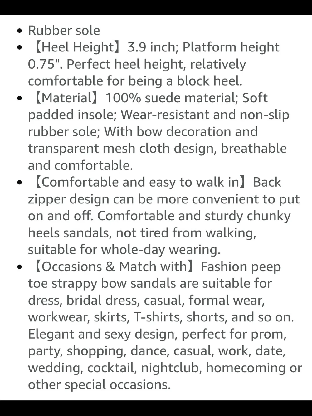 GATUXUS Open Toe Women Platform High Heel Shoes Bows Strappy Sandals